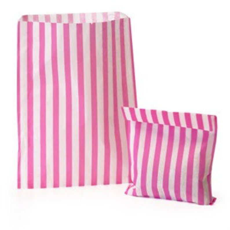 Pink Candy Paper Bags // Vintage Pink Sweet Bags // Birthday Etsy UK