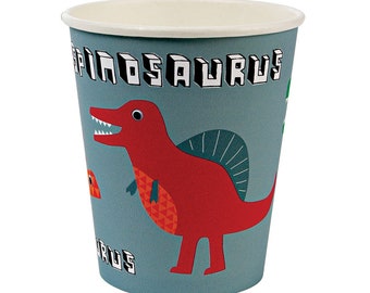 Dinosaur Paper Party cups / Birthday Boy / Birthday PartyDecorations / Tableware / Party Supplies /Table decoration  /T Rex /Jurassic