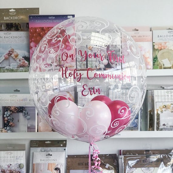 Custom Print Bubble Balloon in a Box Personalised Text Etsy