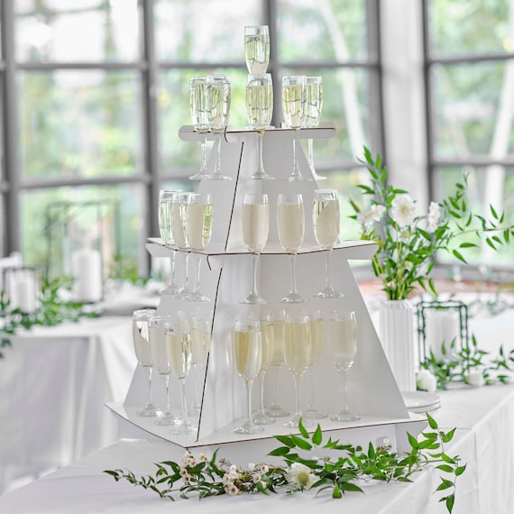 Hochzeit Getränkeständer // 3 Tier Getränkehalter / Prosecco Hochzeit /  Hochzeitsempfang Dekoration / Gastgetränke / Prosecco Wand /  Tischdekoration - .de