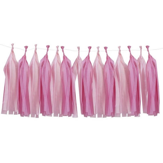 25 Stück Seidenpapier-Quasten DIY-Girlande – Bastelset Für Hochzeits- & Babyparty-Deko In Rosa/pfirsich