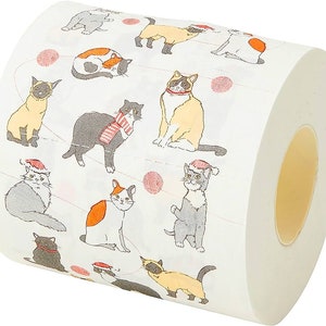 Rotolo di carta igienica a forma di gatto//Riempitivo per calze/Scherzi di Natale/Natale segreto/Decorazione natalizia/Buon Natale/Natale