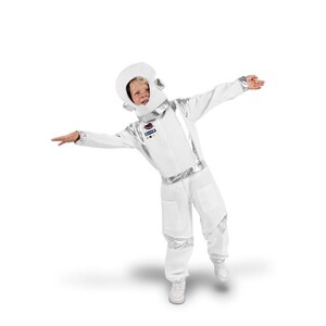 Deluxe Spaceman Costume Kids White main image 1