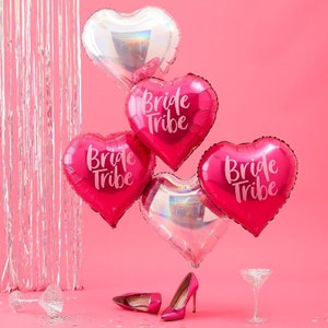 Hen Party Heart Balloons//Bride to Be Balloons/Hen Do Decorations /Hen do Balloons/Hen Party Decoration /Bride Tribe/Bride to be Party/Pink