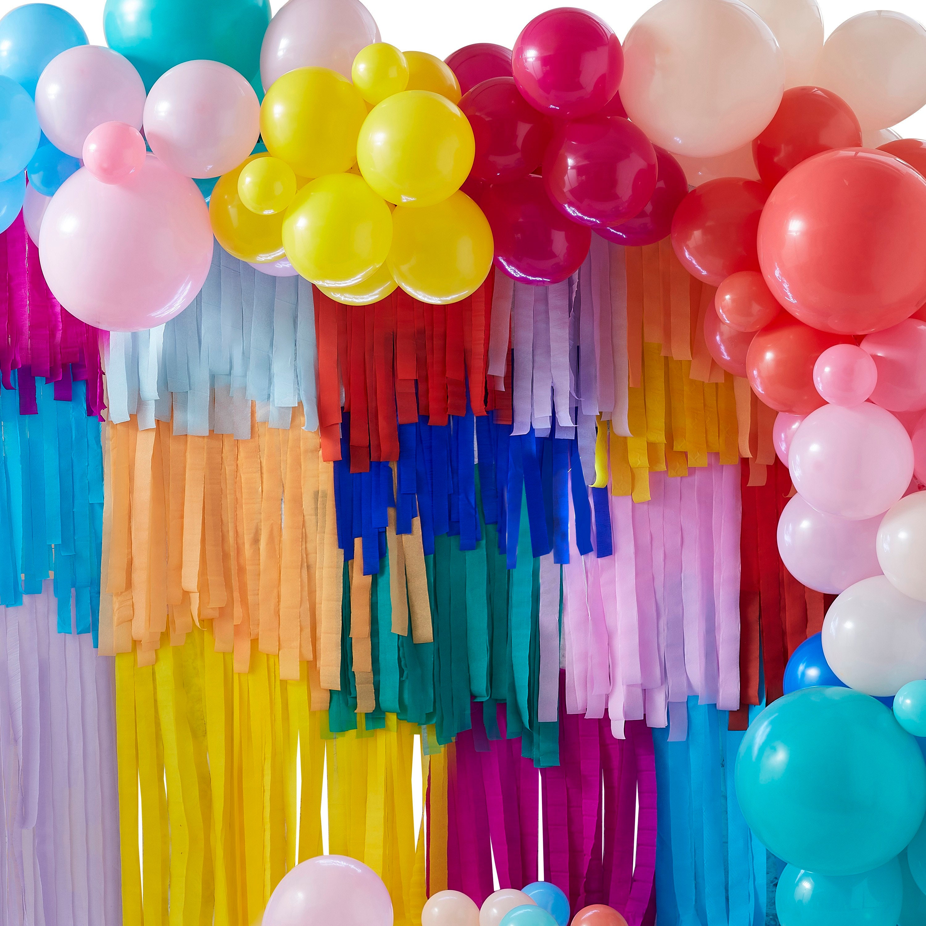 90 Balloons (12 Inch) + 6 Rolls Party Streamers (81 ft each) - Emerald Green  and Ivory - Helium Quality Latex Balloons and Crepe Paper Streamers Colored Party  Decorations