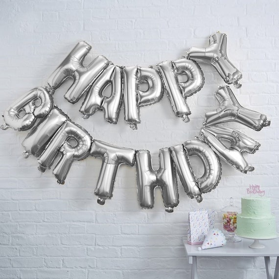 HAPPY BIRTHDAY Balloon //party Decoration//wall Banner// Etsy