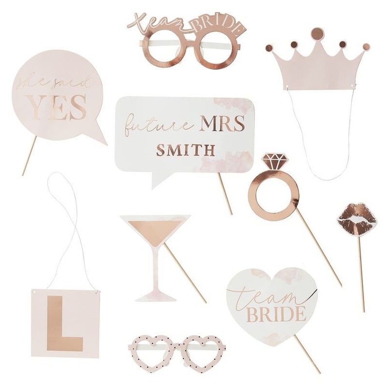 Hen Party Photo Booth Props. Customisable Props. Team bride Etsy