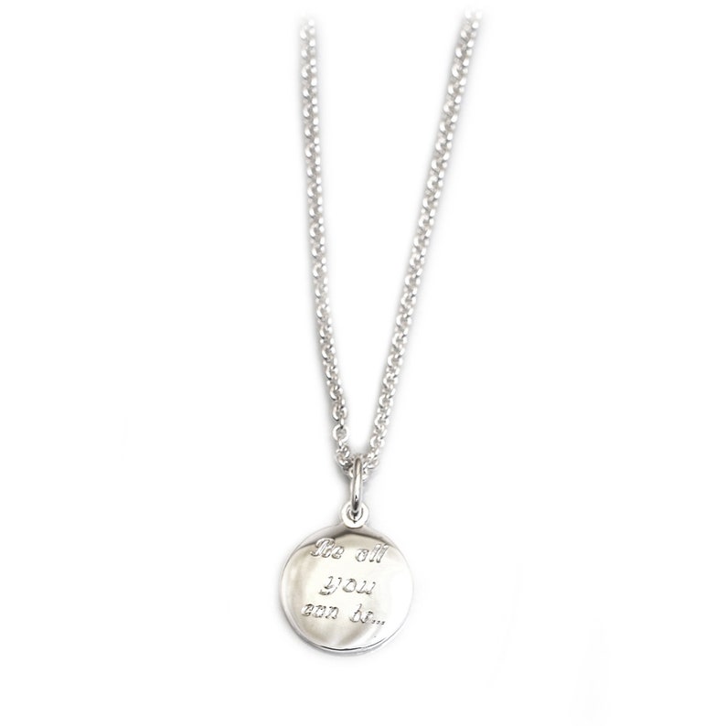 Sterling Silver Motto Necklace Be all you can Be image 1