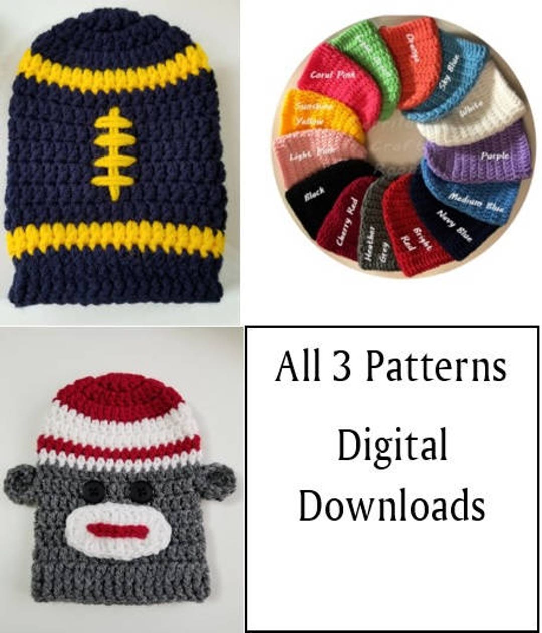 All 3 Crochet Patterns Cast Sock/toe Cover Digital PDF Download. Make