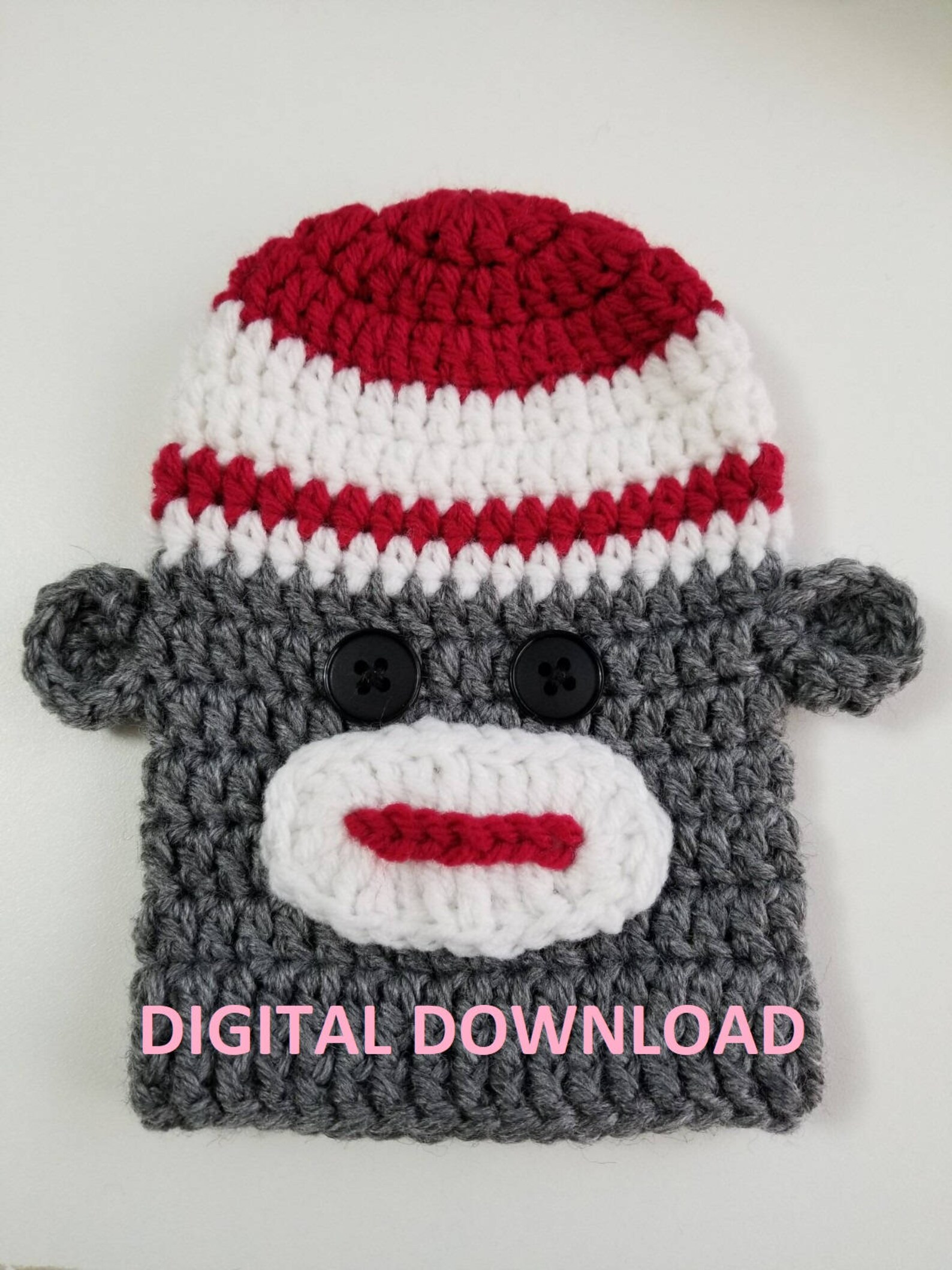 Crochet Pattern sock Monkey Cast Sock/toe Cover. Etsy