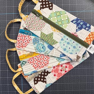Patchwork Quilt Project Pouch 9" x 5"