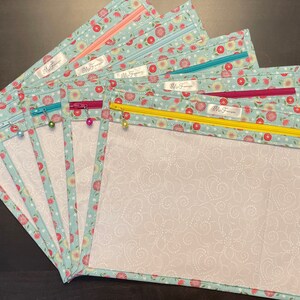 Large 14&quot;x11&quot; Vinyl Front Cross Stitch Project Bag/Pouch = Thick Clear Vinyl