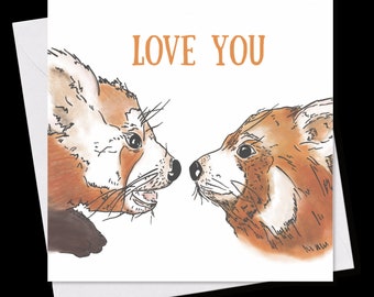 MINI GREETING CARD *Love You*, 9 x 9 cm