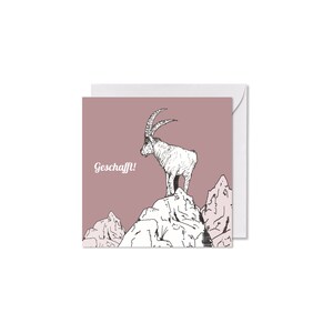 GRUSSKARTE *Geschafft*, 14 x 14 cm