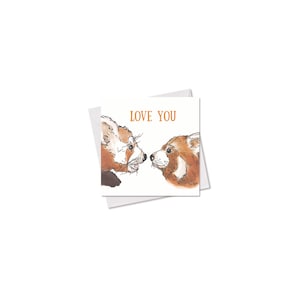 MINI-GRUSSKARTE *Love You*, 9x9 cm
