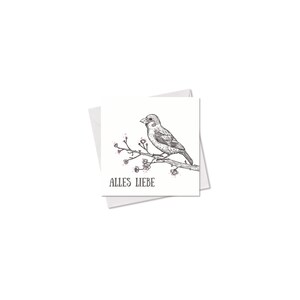MINI-GRUSSKARTE *Alles Liebe*, 9x9 cm