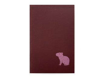 NOTIZBUCH *Wasserschwein, Capybara* bordeaux, DIN A5