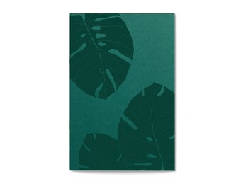 NOTEBOOK *Monstera* turquoise, DIN A5