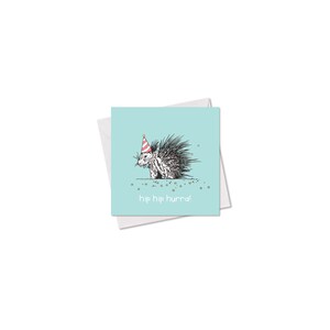MINI-GRUSSKARTE *Hip Hip Hurra*, 9x9 cm