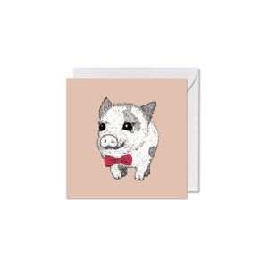 GRUSSKARTE *Sir Schweinchen*, 14 x 14 cm