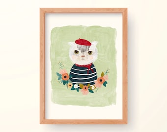 Customized Cat Illustration, Family illustration with pet, Couple portrait, Illustration for wedding invitation, Cute cat and dog portrait