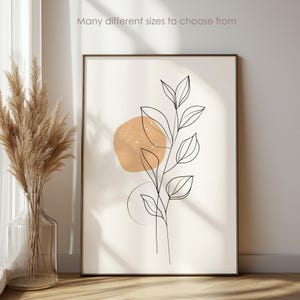 Abstract Plant Line Art Prints | Minimalist Modern | Living Room Home Decor | Printable Wall Art | Instant Download