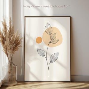Abstract Plant Line Art Prints | Minimalist Modern | Living Room Home Decor | Printable Wall Art | Instant Download