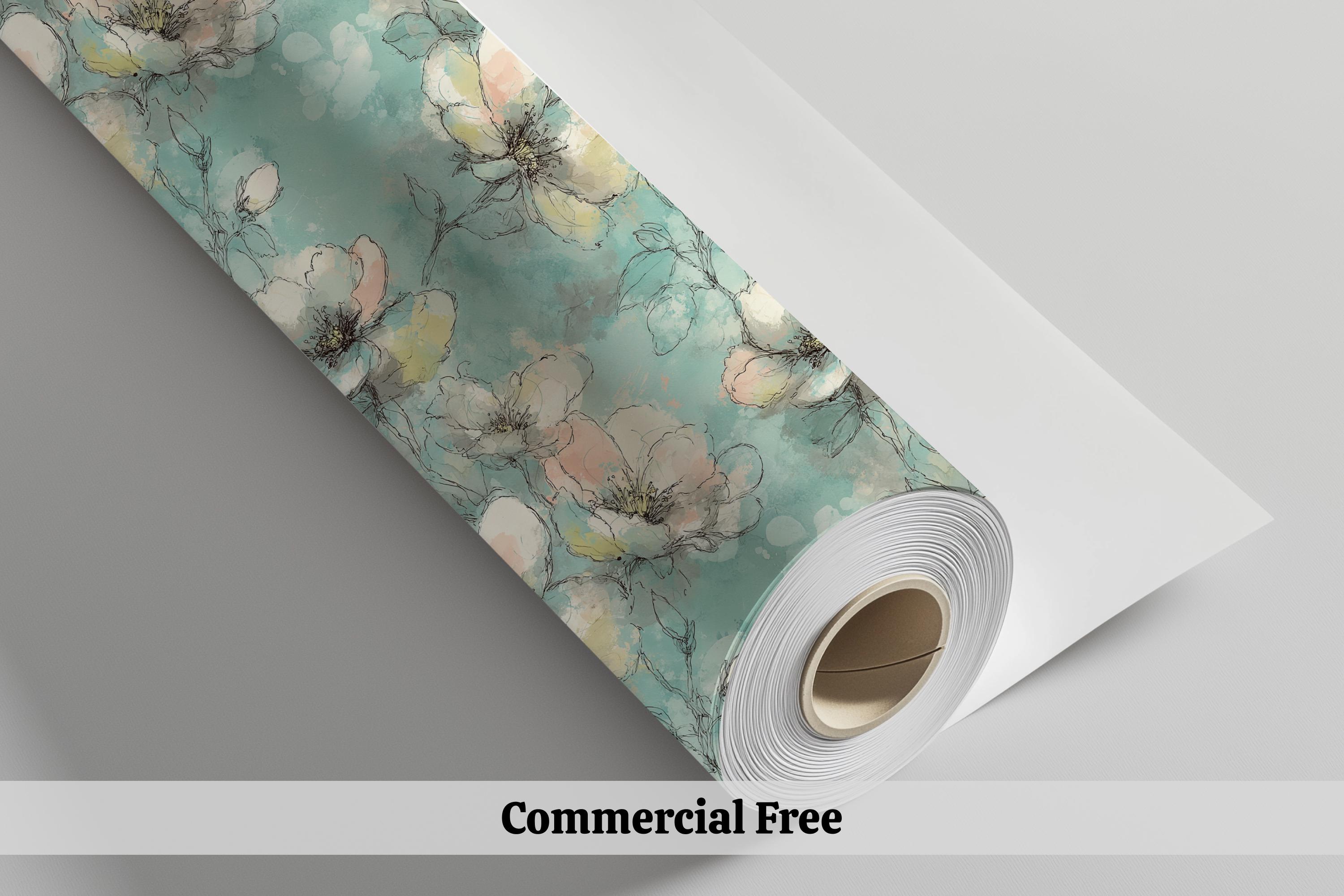 Watercolor Floral Digital Paper Pack: Blossom Patterns (commercial Use ...