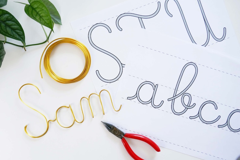 Wire Alphabet Template and Bending Guide - Printable Template for Wire ...