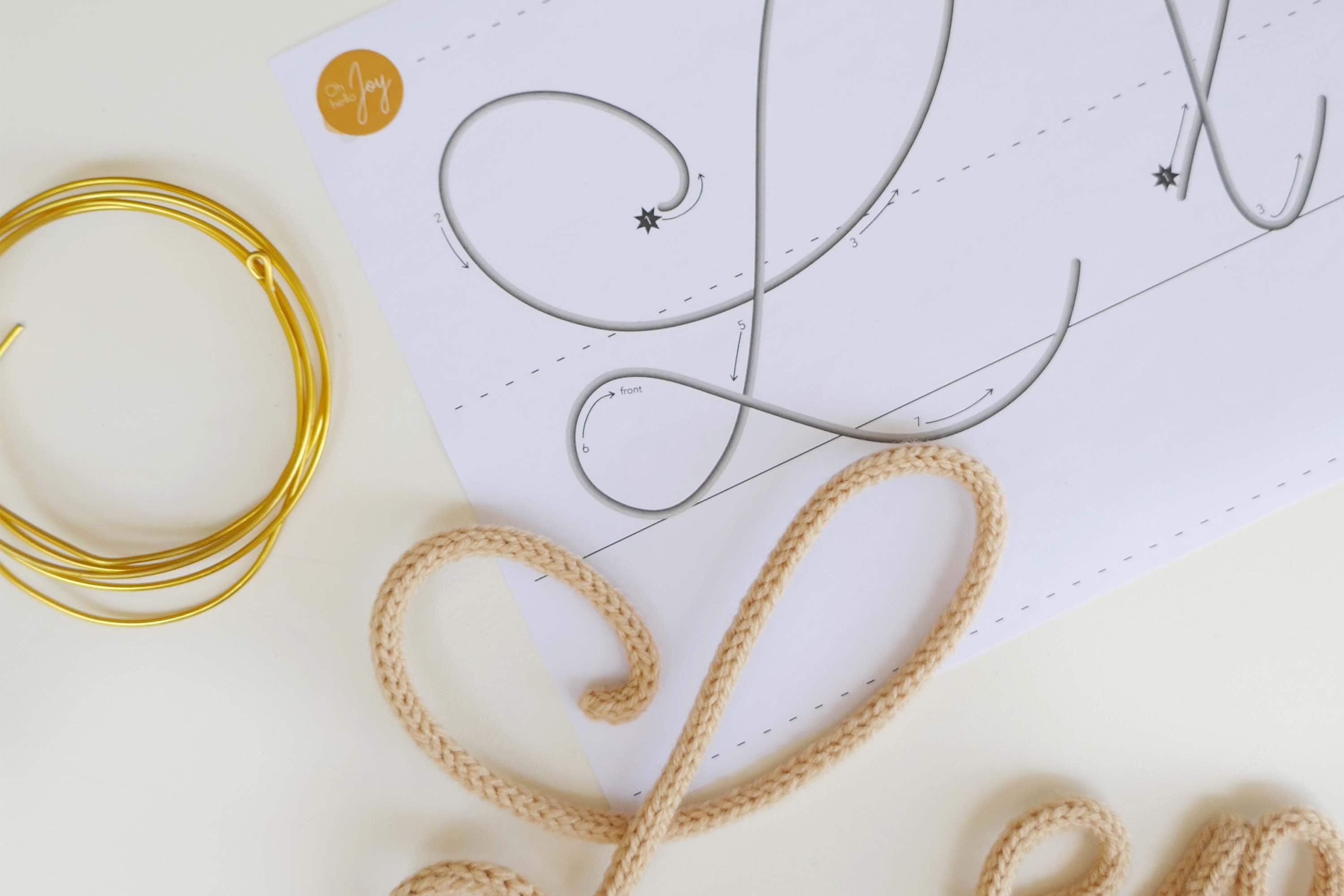 Wire Lettering Calligraphy Wire Alphabet Template - Printable Template for Wire Art ...