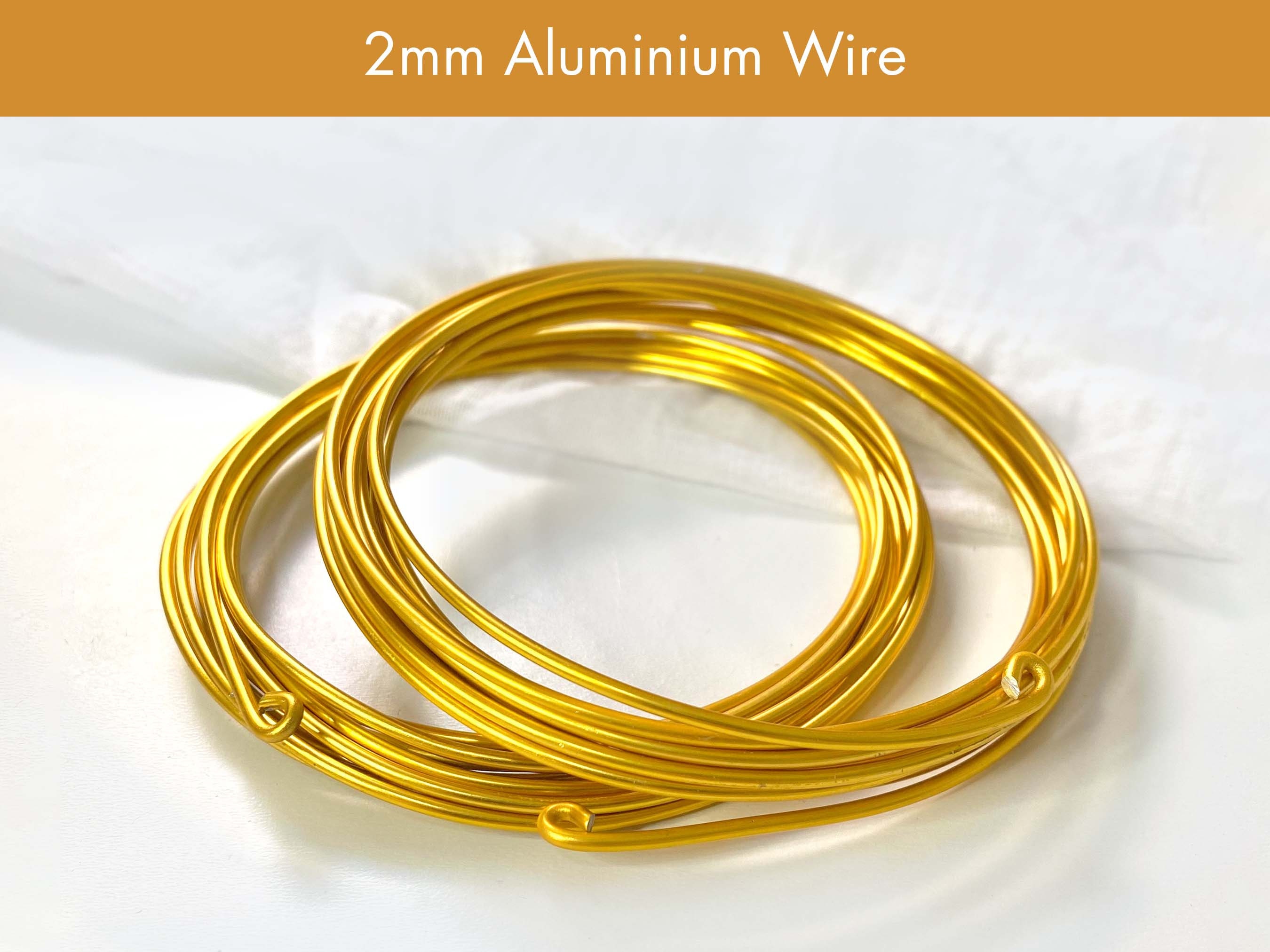 Aluminum Wire 12 Gauge (2mm) – Soft Craft Wire for Knitted Name Signs, DIY Wire Art, Handmade Wire Letters, Wire Name Decor