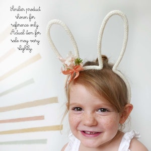 bunny ears headband, cute baby and kid easter accessory dress up, knitting image 9