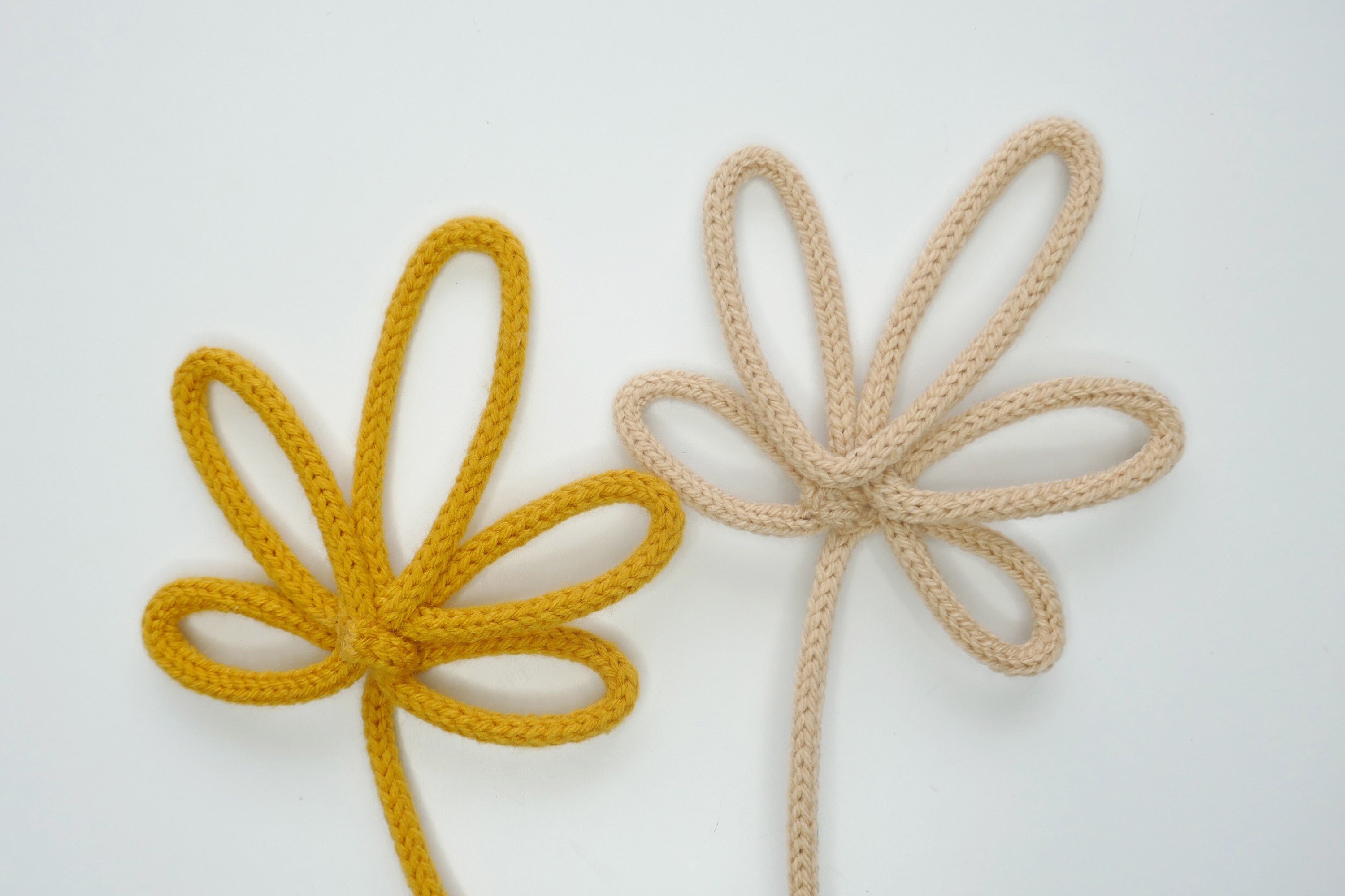 Palm Stem - French Knitted Foliage Shape -Wall Hanger 34 Colours Nursery Decor Baby Gift Babyshower 