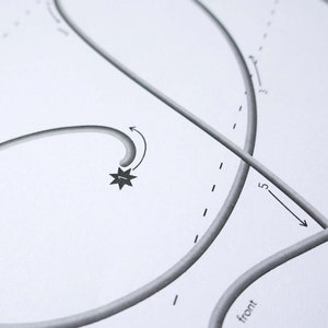 May include: A black and white illustration of a star with a number 1 inside. The star is at the end of a gray line that forms a circle. The line is labeled with the number 5. The image is on a white background.