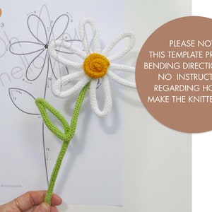 modello di pacchetto floreale modello stampabile per wire art botanico fiori foglie modello di forma tricotin maglia francese immagine 9