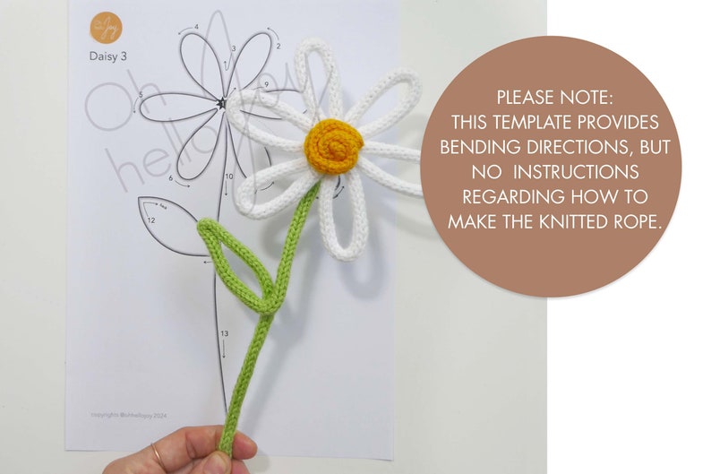 modello di pacchetto floreale modello stampabile per wire art botanico fiori foglie modello di forma tricotin maglia francese immagine 9