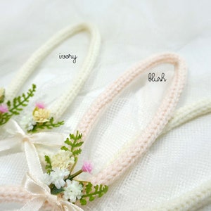 bunny ears headband, cute baby and kid easter accessory dress up, knitting image 5