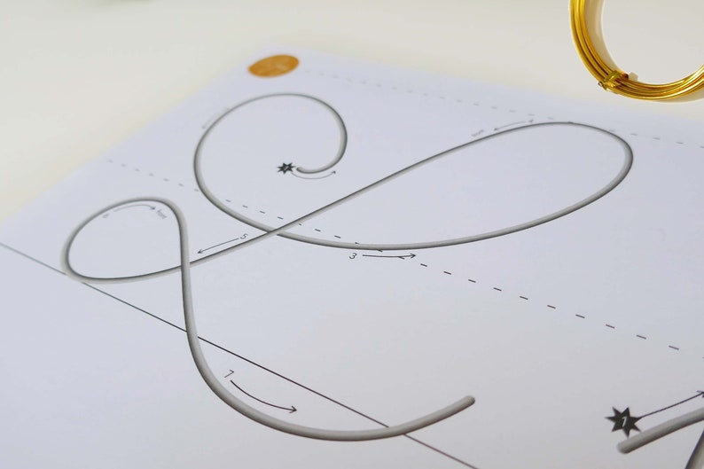 Calligraphy Wire Alphabet Template - Printable Template for Wire Art ...