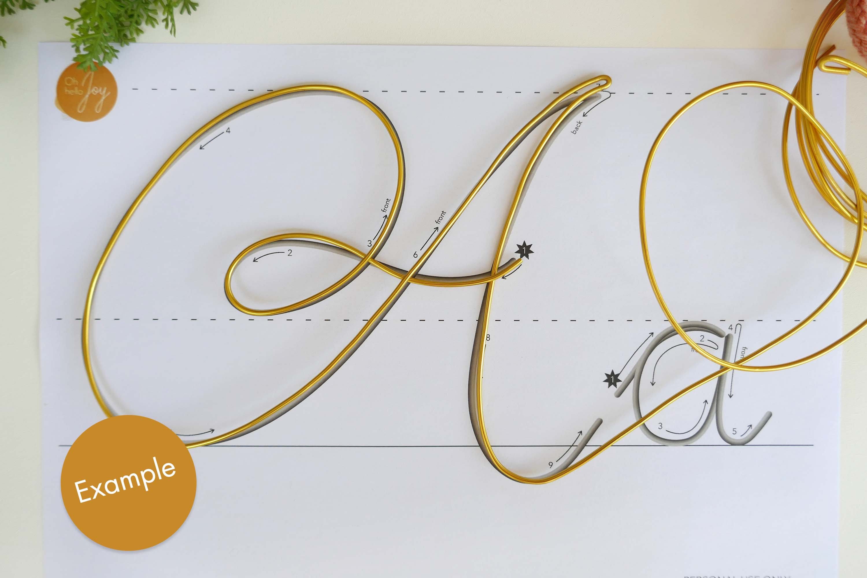 Wire Letterforms Calligraphy Wire Alphabet Template - Printable Template for Wire Art ...