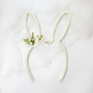 bunny ears headband, cute baby and kid easter accessory dress up, knitting image 4