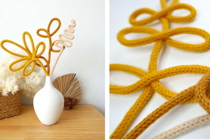 modello di pacchetto floreale modello stampabile per wire art botanico fiori foglie modello di forma tricotin maglia francese immagine 8