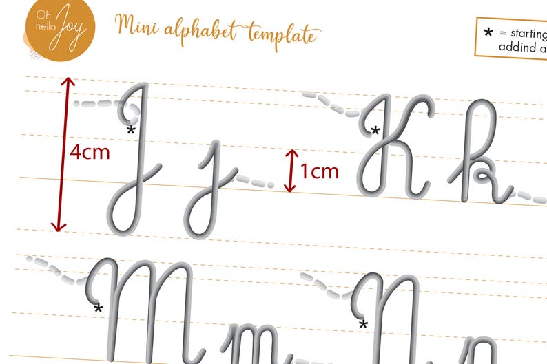 Tiny Alphabet Calligraphy for Wire Art - Printable Template - Uppercase ...