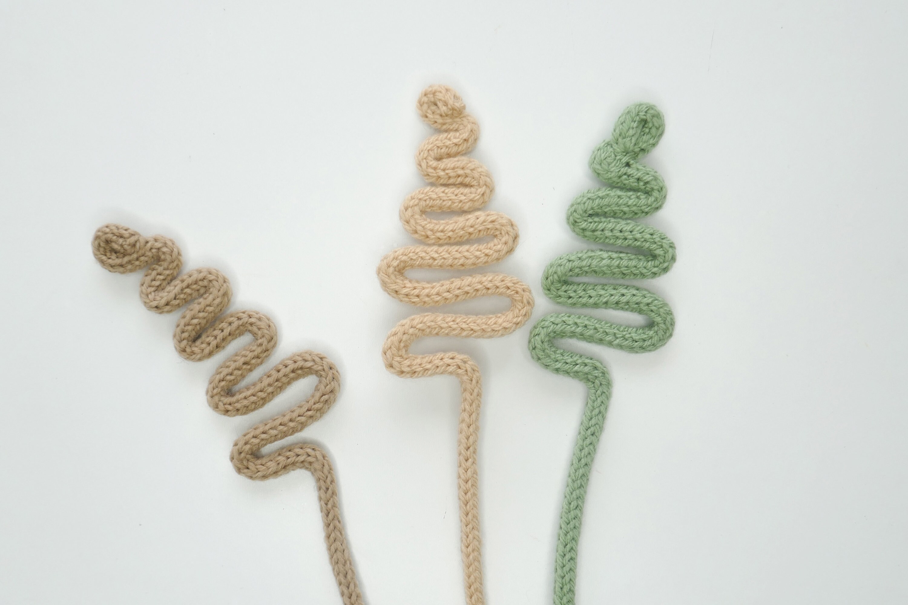 stem 4 - French Knitted Foliage Shape -Wall Hanger 34 Colours Nursery Decor Baby Gift Babyshower Gif