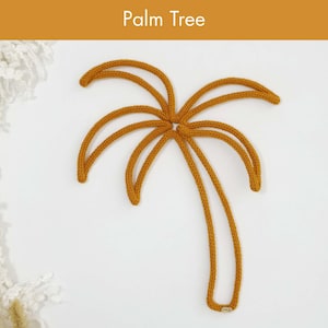 Palm tree wall hanger - knit palm tree - coastal decor - ocean them nursery - tropical decor