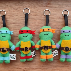 TMNT Teenage Mutant Ninja Turtles Felt Keychain