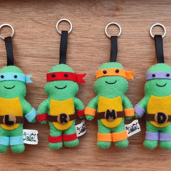 TMNT Teenage Mutant Ninja Turtles Felt Keychain