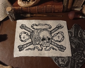 Art Print // Plague Skull