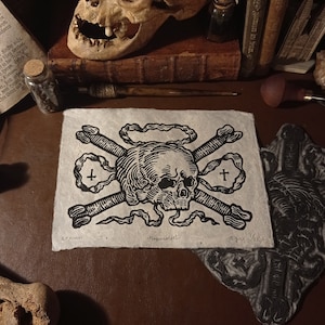 Art Print// Plague Skull
