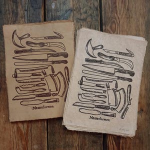 Art print// knife shapes