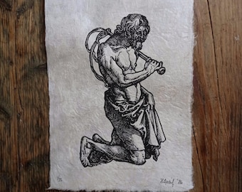 Art print // Flagellant after Dürer